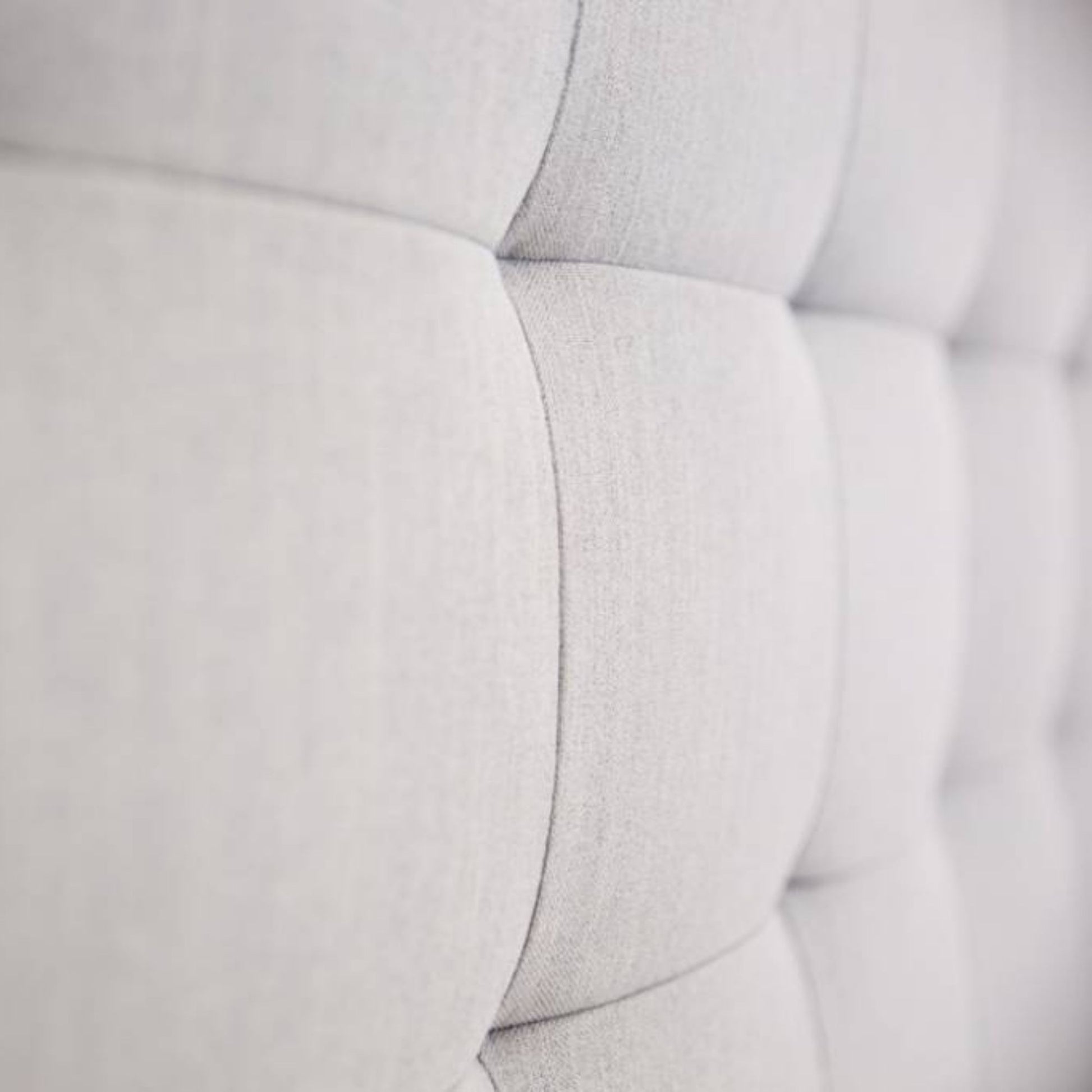 Volga King Single Bed Platform Frame Fabric Upholstered Mattress Base - Grey - Cosy Abode
