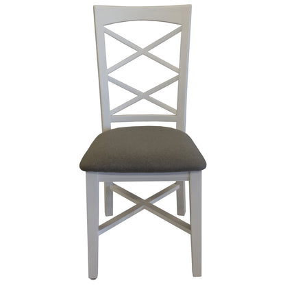 Daisy Dining Chair Set of 2 Solid Acacia Timber Wood Hampton Furniture - White - Cosy Abode