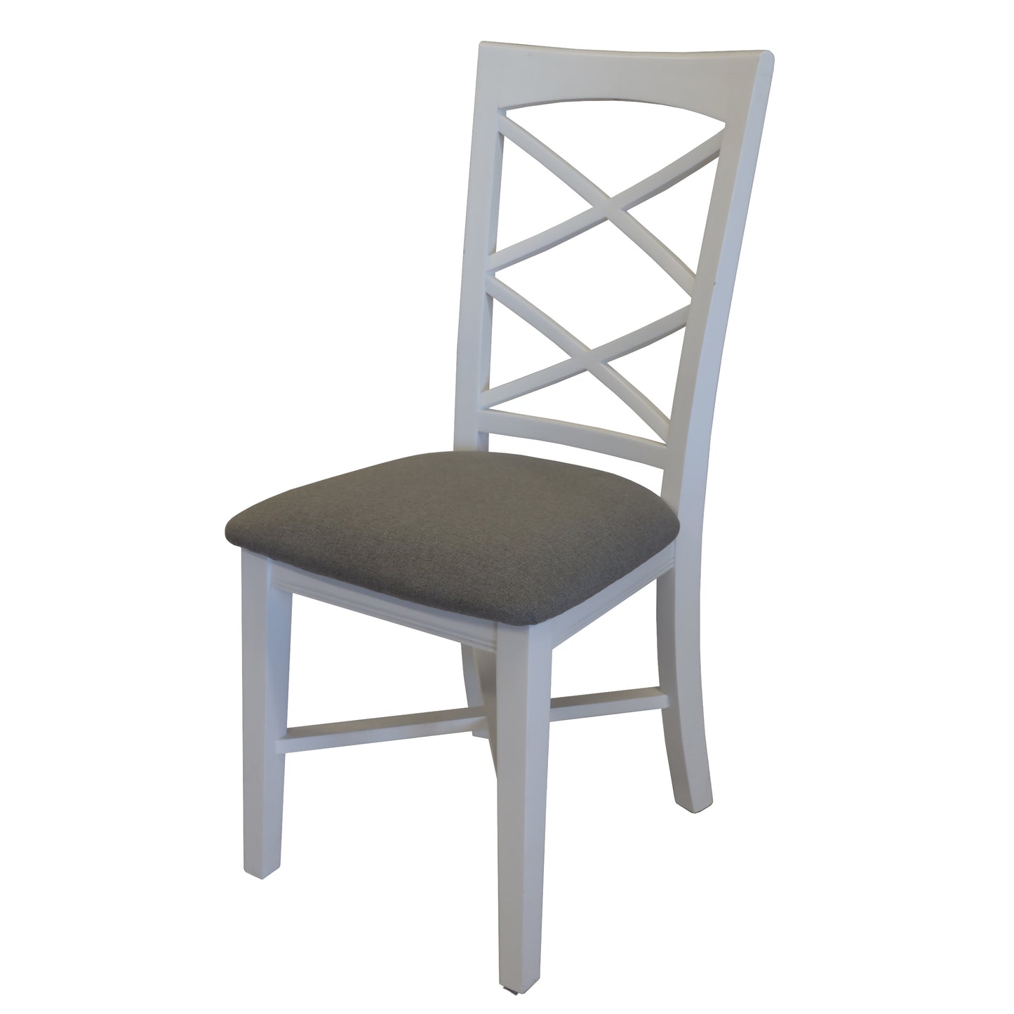Daisy Dining Chair Set of 2 Solid Acacia Timber Wood Hampton Furniture - White - Cosy Abode
