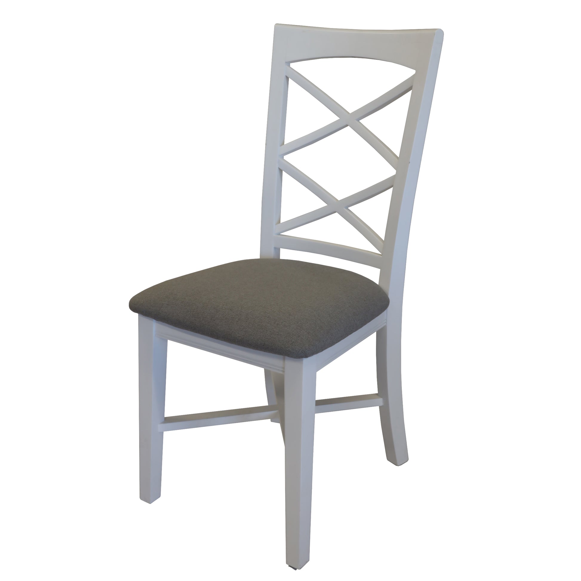 Daisy Dining Chair Set of 2 Solid Acacia Timber Wood Hampton Furniture - White - Cosy Abode