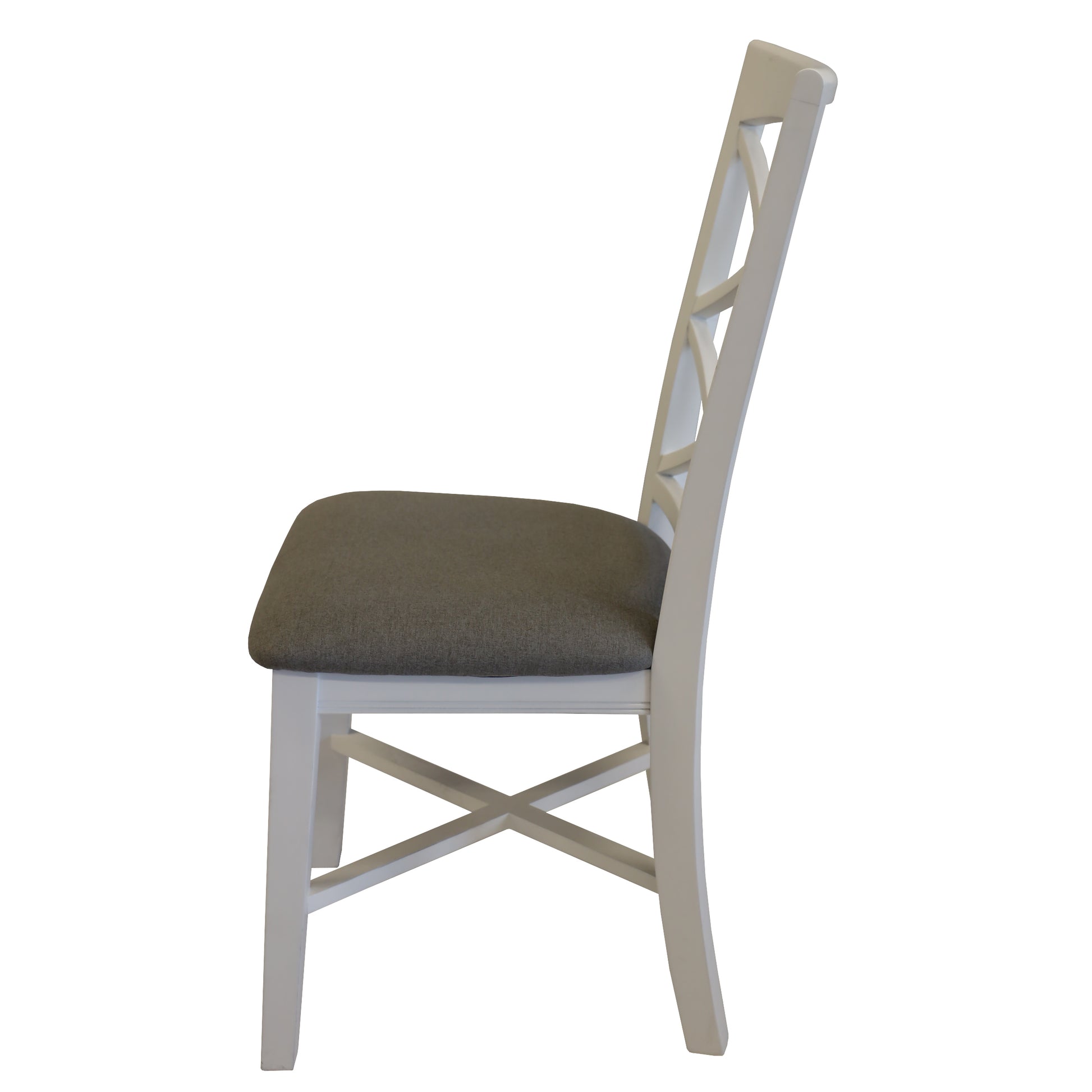 Daisy Dining Chair Set of 2 Solid Acacia Timber Wood Hampton Furniture - White - Cosy Abode
