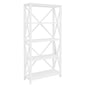 Daisy Bookshelf Bookcase 4 Tier Solid Acacia Wood Hampton Furniture - White - Cosy Abode