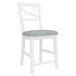 Daisy Tall Bar Chair Stool Set of 2 Solid Acacia Wood Hampton Furniture - White - Cosy Abode