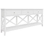 Daisy Console Hallway Entry Table 176cm Solid Acacia Timber Wood Hampton - White - Cosy Abode
