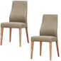 Rosemallow Dining Chair Set of 2 PU Leather Seat Solid Messmate Timber - Silver - Cosy Abode