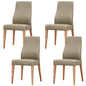 Rosemallow Dining Chair Set of 4 PU Leather Seat Solid Messmate Timber - Silver - Cosy Abode