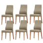 Rosemallow Dining Chair Set of 6 PU Leather Seat Solid Messmate Timber - Silver - Cosy Abode