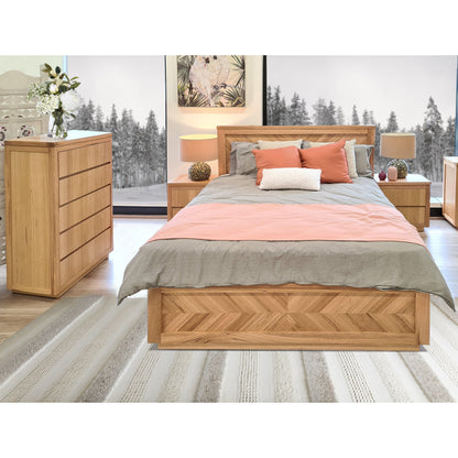 Rosemallow 2pc Bedside 1 Tallboy Bedroom Package Chest of Drawers Set Cabinet - Cosy Abode