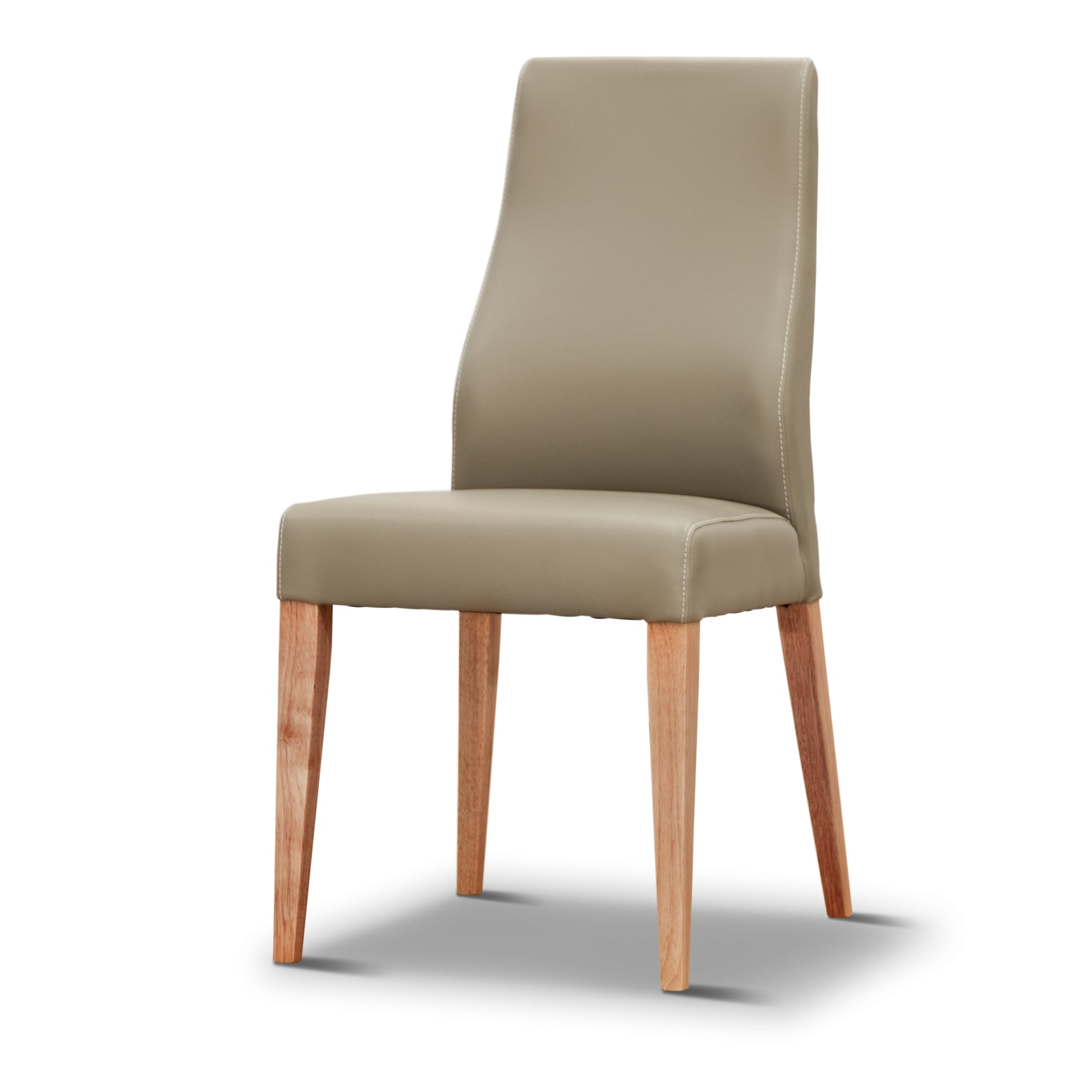 Rosemallow 7pc Dining Set 180cm Table 6 Silver PU Chair Solid Messmate Timber - Cosy Abode