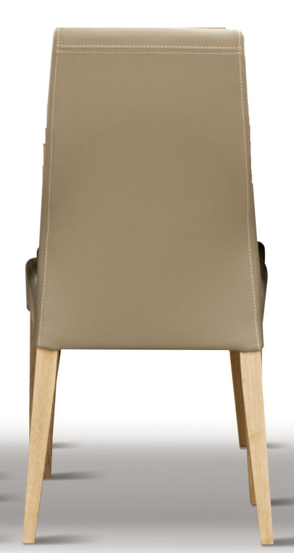 Rosemallow 9pc Dining Set 210cm Table 8 Silver PU Chair Solid Messmate Timber - Cosy Abode