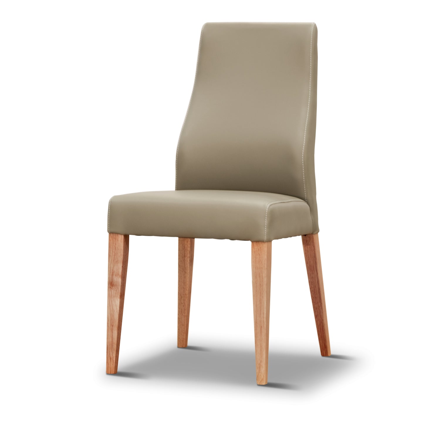 Rosemallow 9pc Dining Set 210cm Table 8 Silver PU Chair Solid Messmate Timber - Cosy Abode