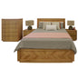 Rosemallow 4pc Queen Bed Frame Bedroom Suite Timber Bedside Tallboy Package Set - Cosy Abode