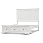 Celosia Queen Size Bed Frame Timber Mattress Base With Storage Drawers - White - Cosy Abode