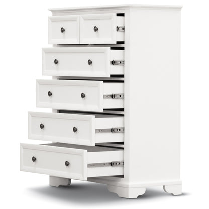 Celosia 2pc Bedside Tallboy 3pc Bedroom Set Nightstand Storage Cabinet - White - Cosy Abode