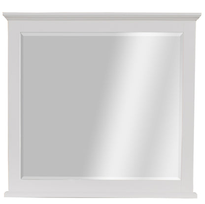 Celosia Dresser Mirror Vanity Dressing Table Acacia Wood Timber Frame - White - Cosy Abode