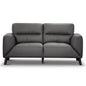 Downy  Genuine Leather Sofa 2 Seater Upholstered Lounge Couch - Gunmetal - Cosy Abode