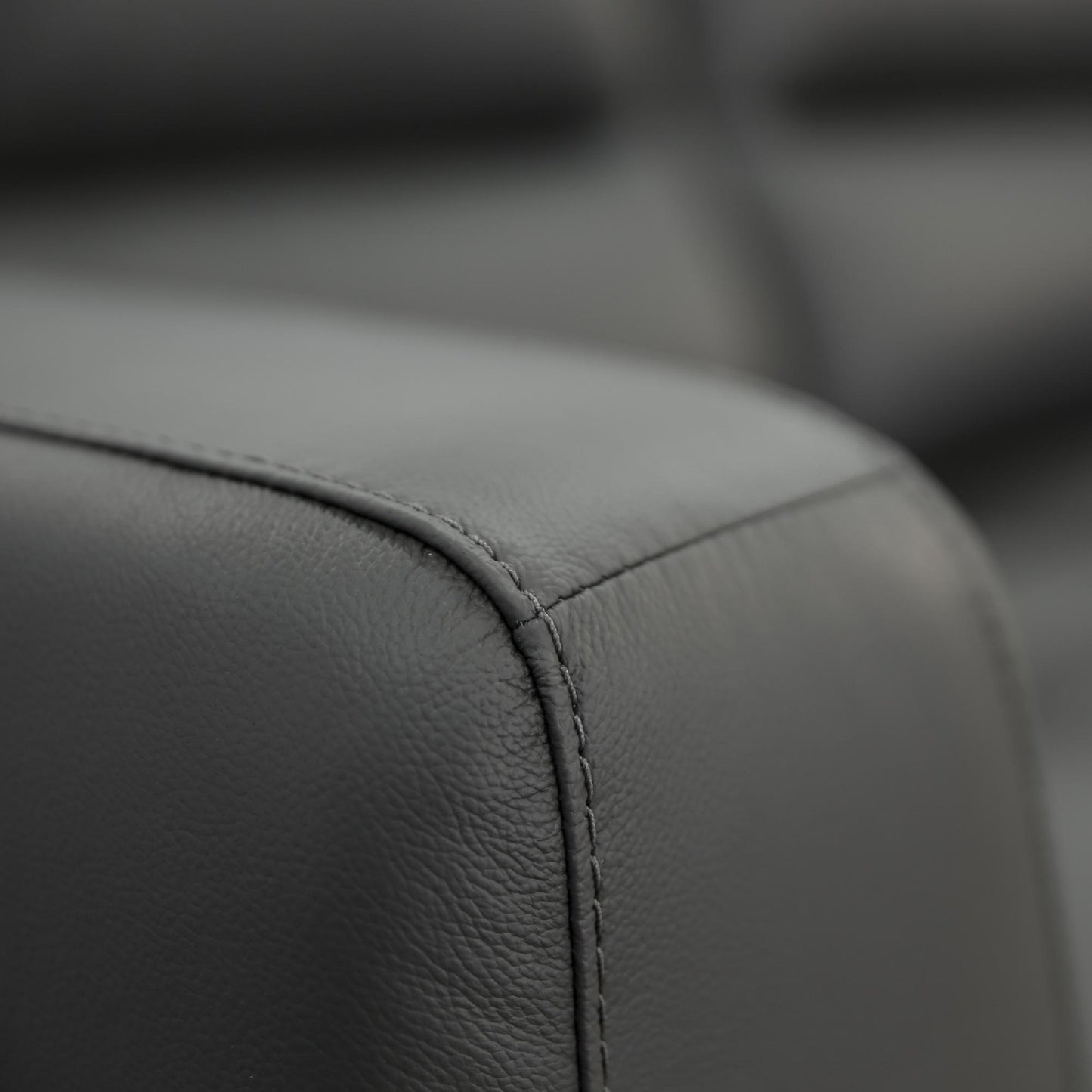 Downy  Genuine Leather Sofa 2 Seater Upholstered Lounge Couch - Gunmetal - Cosy Abode