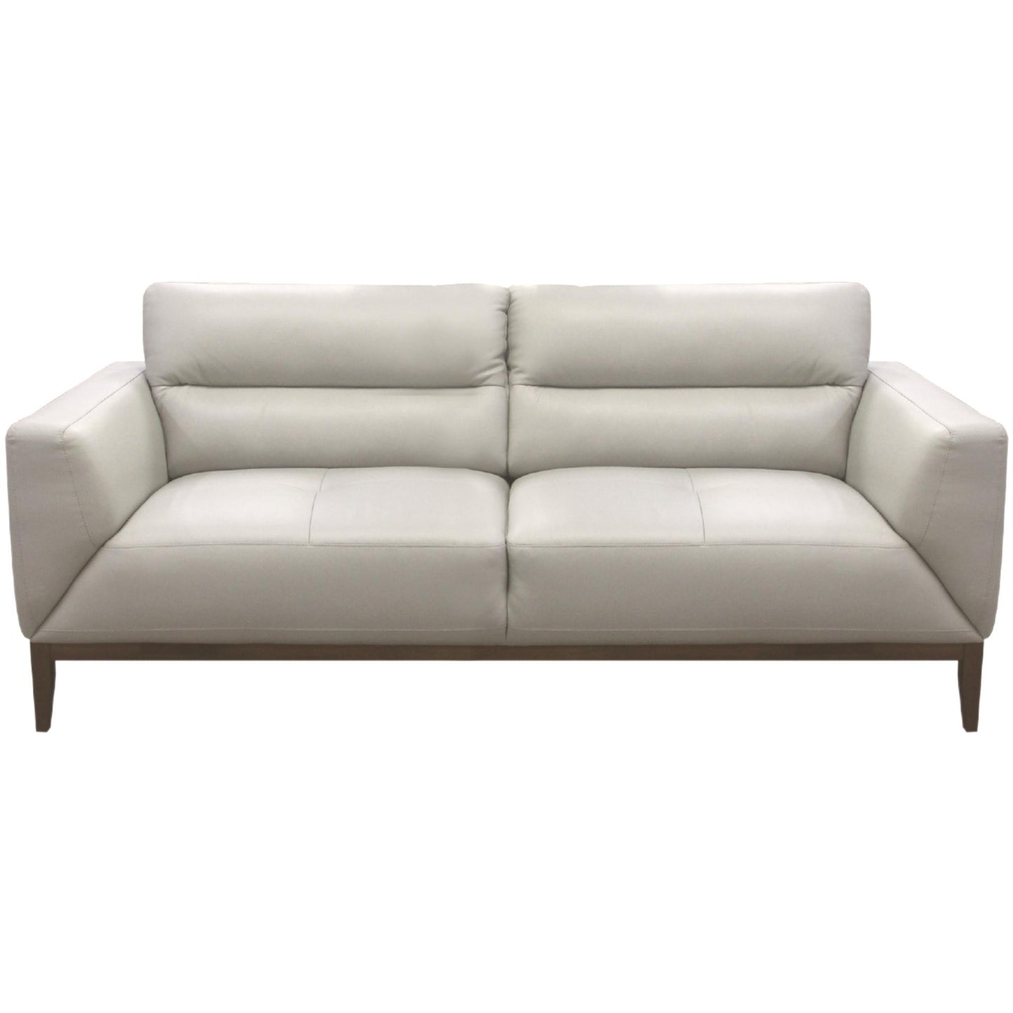 Downy  Genuine Leather Sofa 3 Seater Upholstered Lounge Couch - Silver - Cosy Abode