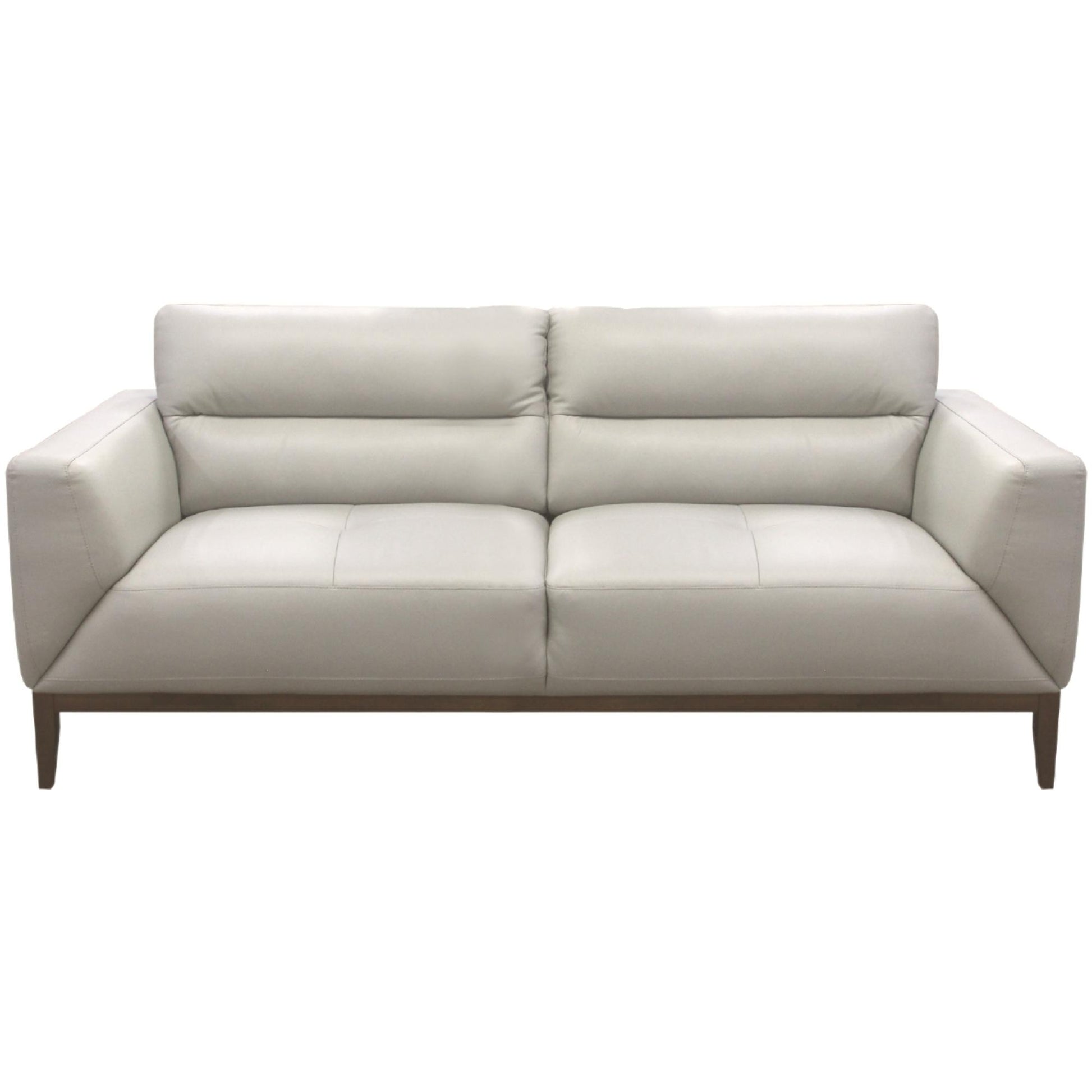 Downy  Genuine Leather Sofa 3 Seater Upholstered Lounge Couch - Silver - Cosy Abode