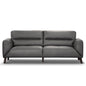 Downy  Genuine Leather Sofa 3 Seater Upholstered Lounge Couch - Gunmetal - Cosy Abode