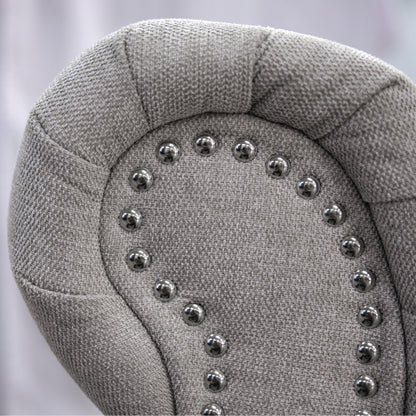 Mellowly 2 Seater Sofa Fabric Uplholstered Chesterfield Lounge Couch - Grey - Cosy Abode