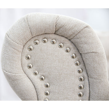 Mellowly 3 + 2 Seater Sofa Fabric Uplholstered Chesterfield Lounge Couch - Beige - Cosy Abode