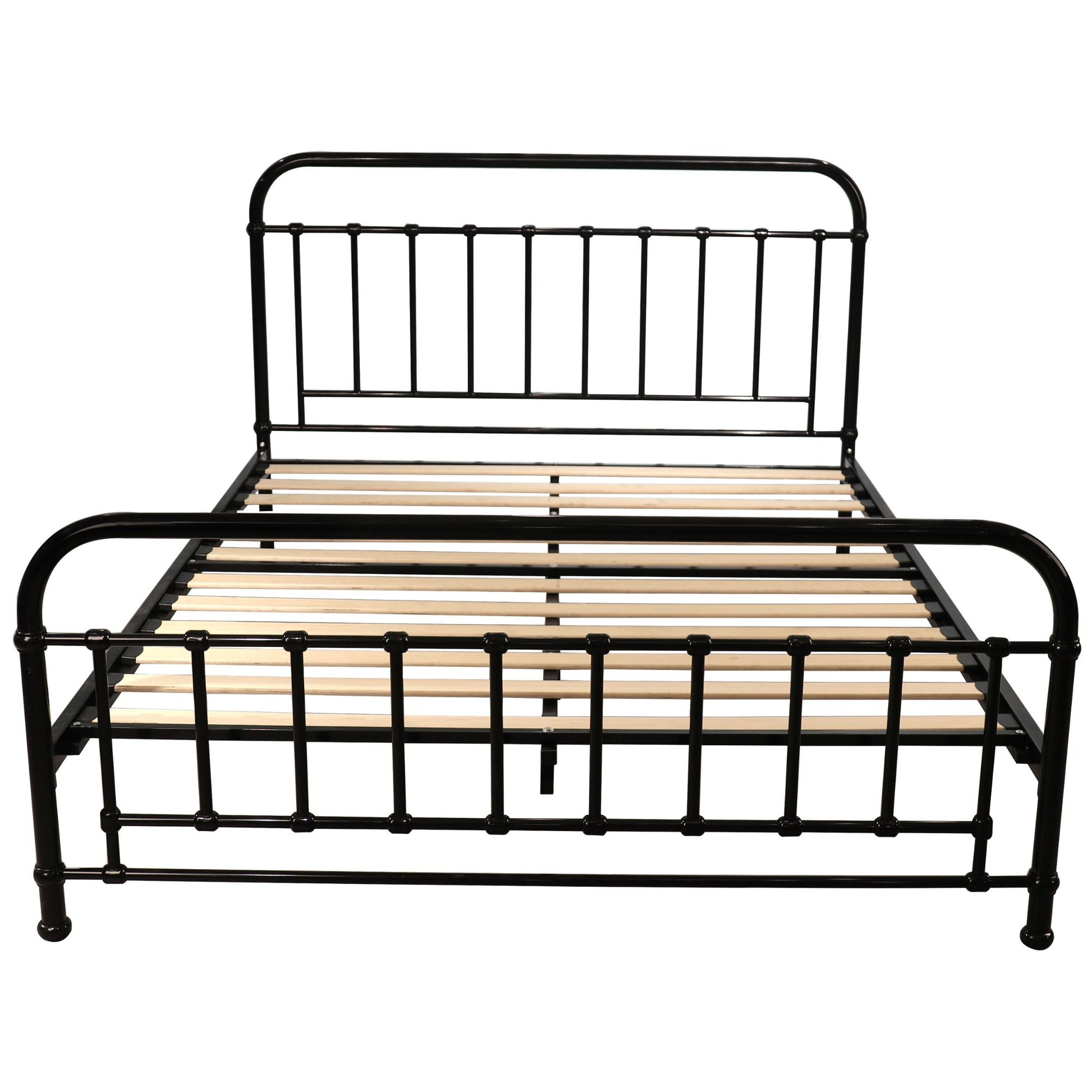 Metallica Double Bed Size Metal Frame Platform Mattress Base - Black - Cosy Abode