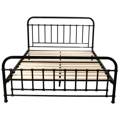 Metallica Double Bed Size Metal Frame Platform Mattress Base - Black - Cosy Abode