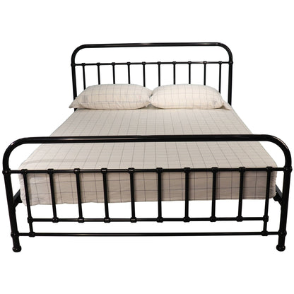 Metallica Double Bed Size Metal Frame Platform Mattress Base - Black - Cosy Abode