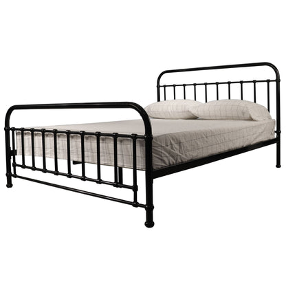 Metallica Double Bed Size Metal Frame Platform Mattress Base - Black - Cosy Abode