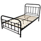 Metallica King Single Bed Size Metal Frame Platform Mattress Base - Black - Cosy Abode