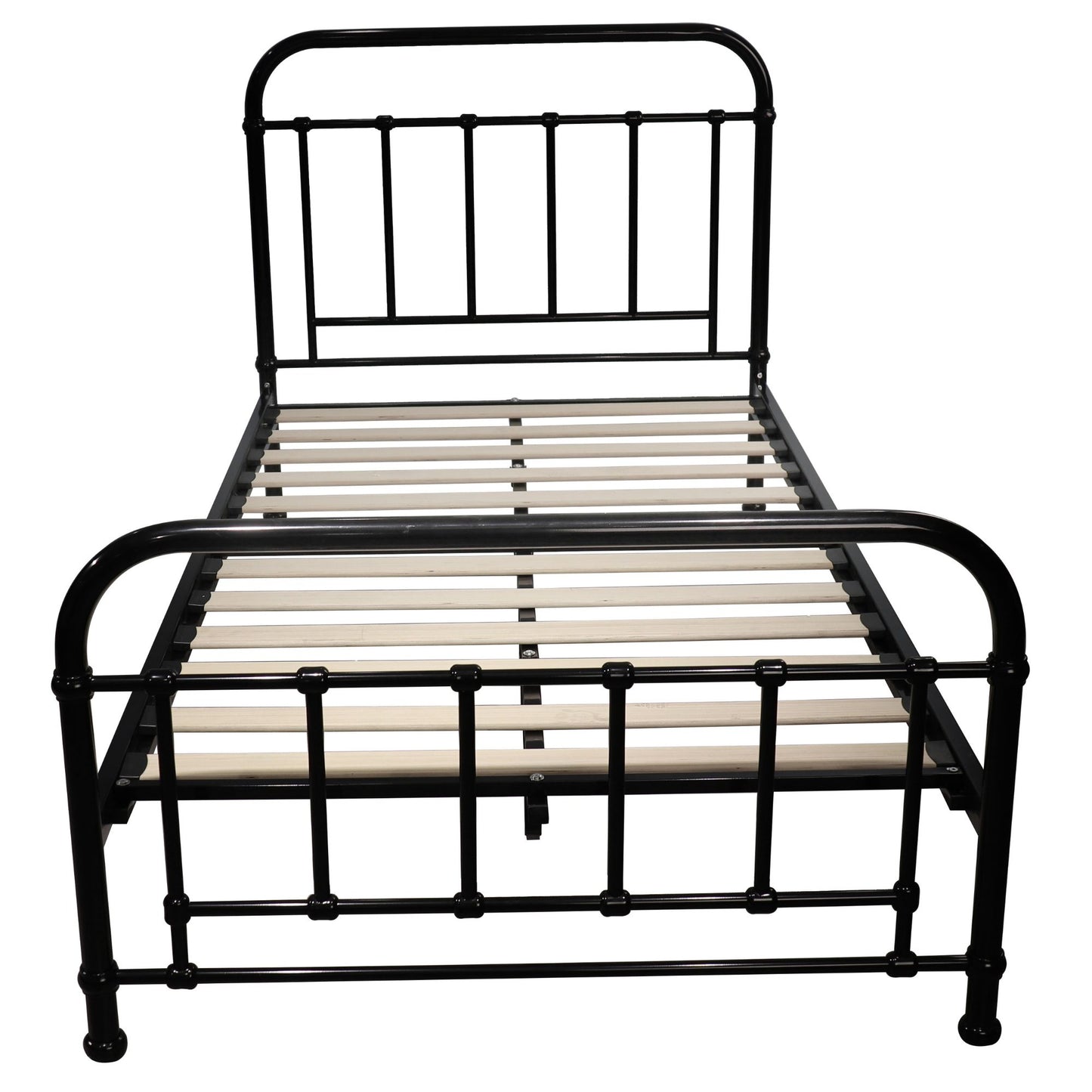 Metallica King Single Bed Size Metal Frame Platform Mattress Base - Black - Cosy Abode