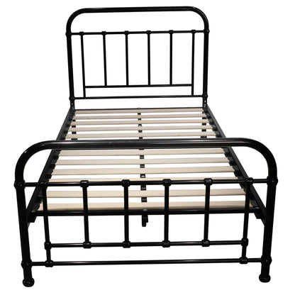 Metallica King Single Bed Size Metal Frame Platform Mattress Base - Black - Cosy Abode