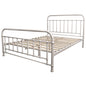 Metallica Double Bed Size Metal Frame Platform Mattress Base - White - Cosy Abode