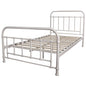 Metallica King Single Bed Size Metal Frame Platform Mattress Base - White - Cosy Abode