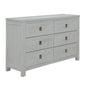 Myer Dresser 6 Chest of Drawers Storage Cabinet White Wash - Cosy Abode