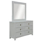 Myer Dresser Mirror 6 Chest of Drawers Tallboy Storage Cabinet White Wash - Cosy Abode