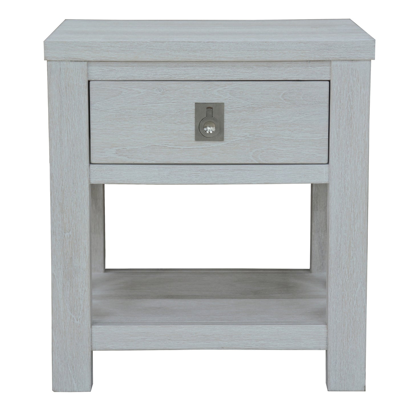 Myer 4pc Double Bed Suite Bedside Tallboy Bedroom Furniture Package White Wash - Cosy Abode