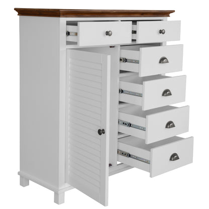 Virginia 4pc Queen Bed Suite Bedside Tallboy Bedroom Furniture Package - White - Cosy Abode