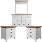 Virginia Bedside Dresser 3pc Bedroom Set Drawers Nightstand Storage Cabinet -WHT - Cosy Abode