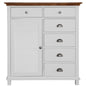 Virginia Tallboy 6 Chest of Drawers Solid Pine Wood Bed Storage Cabinet - White - Cosy Abode