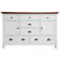 Virginia Dresser 7 Chest of Drawers Solid Wood Tallboy Cabinet - White - Cosy Abode