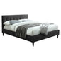 Buttercup Queen Size Bed Frame Timber Mattress Base Fabric Upholstered - Grey - Cosy Abode