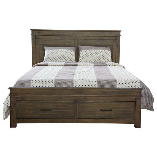 Lily Bed Frame King Size Timber Mattress Base - Rustic Grey - Cosy Abode
