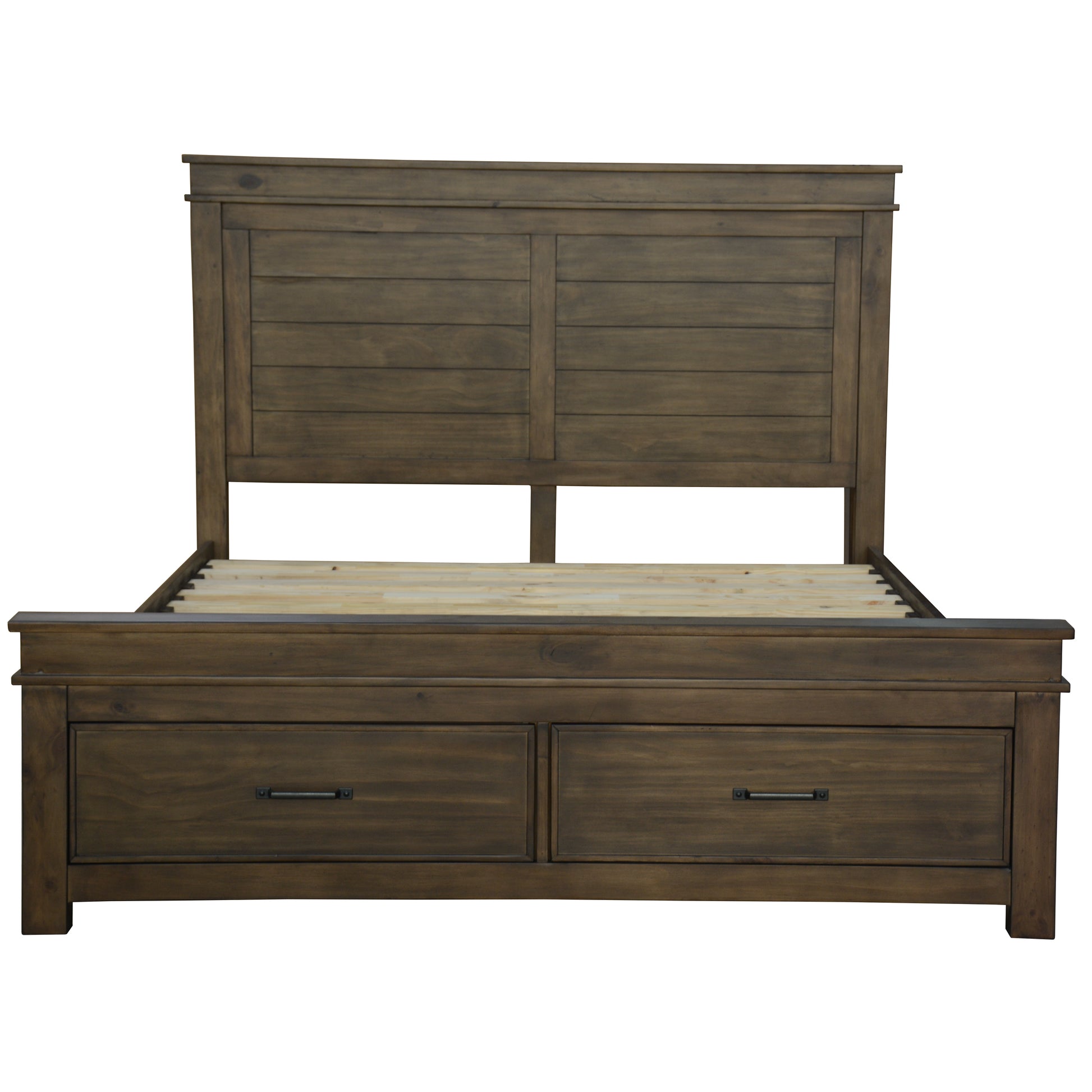 Lily Bed Frame King Size Timber Mattress Base - Rustic Grey - Cosy Abode