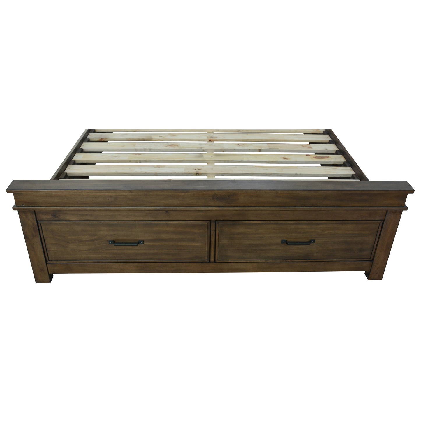 Lily Bed Frame King Size Timber Mattress Base - Rustic Grey - Cosy Abode