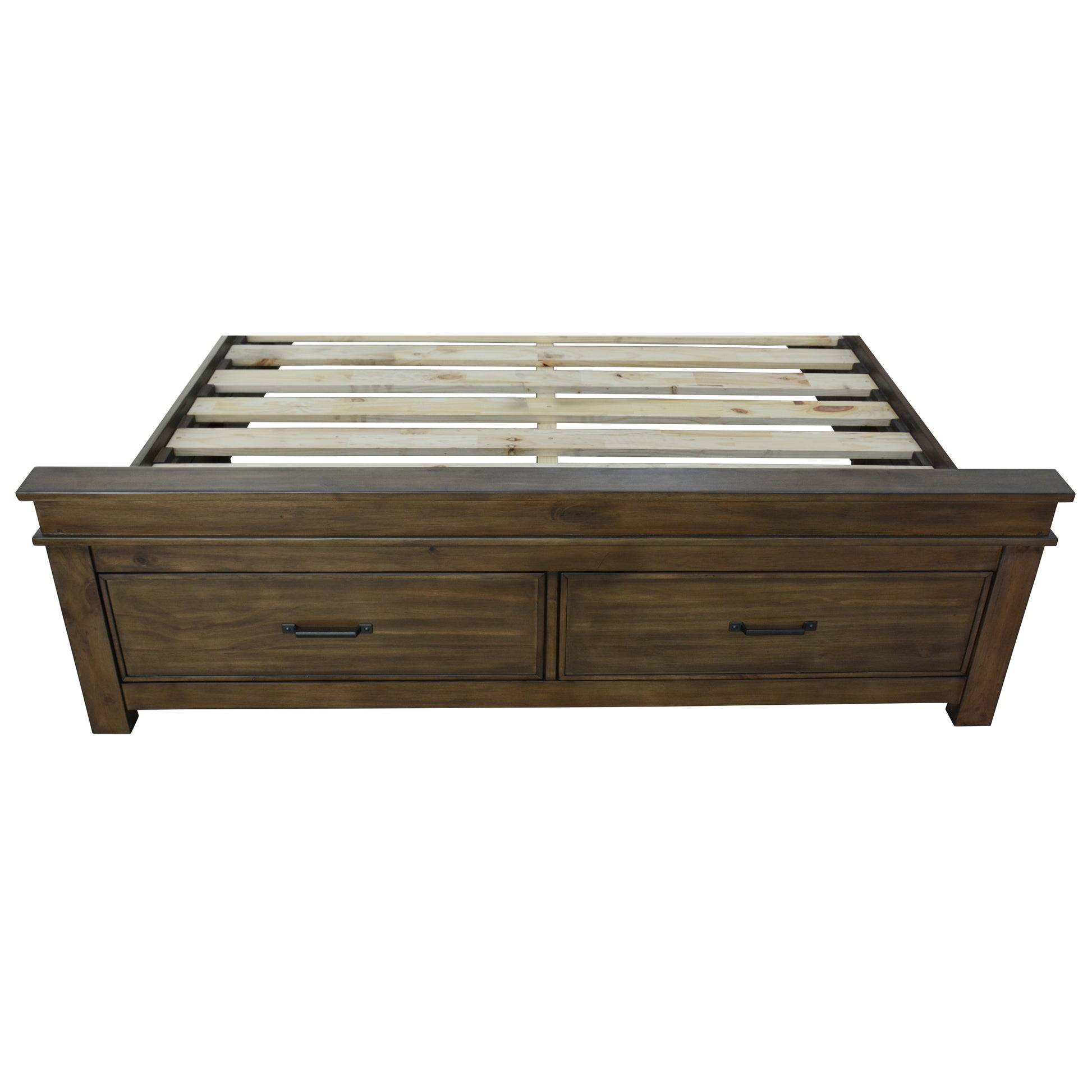 Lily Bed Frame King Size Timber Mattress Base - Rustic Grey - Cosy Abode