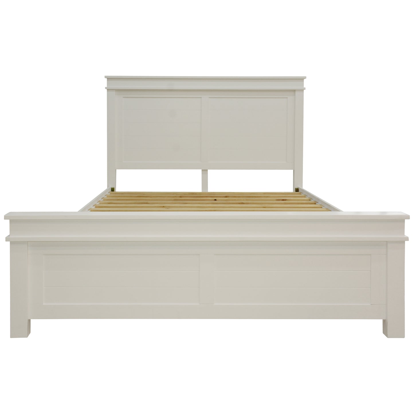 Lily Bed Frame King Size Timber Mattress Base - White - Cosy Abode
