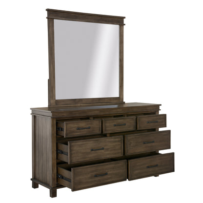 Lily 5pc King Bed Suite Bedside Dresser Bedroom Furniture Package - Rustic Grey - Cosy Abode