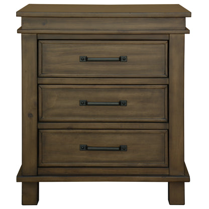 Lily 5pc King Bed Suite Bedside Dresser Bedroom Furniture Package - Rustic Grey - Cosy Abode